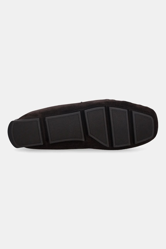 Calvin Klein mokasyny zamszowe DRIVER TASSELS SU HM0HM02028 brązowy
