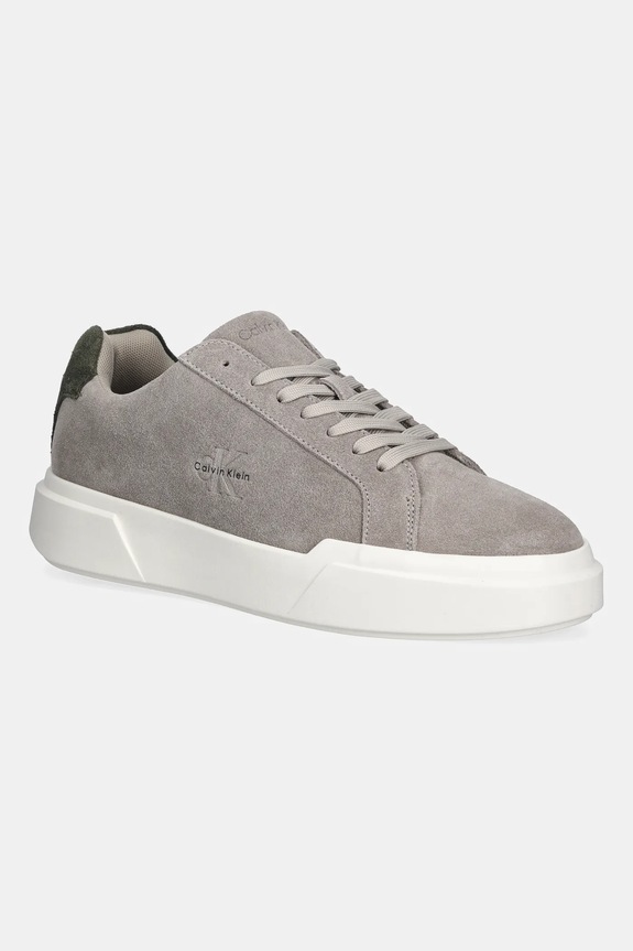 Calvin Klein sneakersy skórzane CHUNKY CUPSOLE LACEUP SU pozostałe szary YM0YM01453