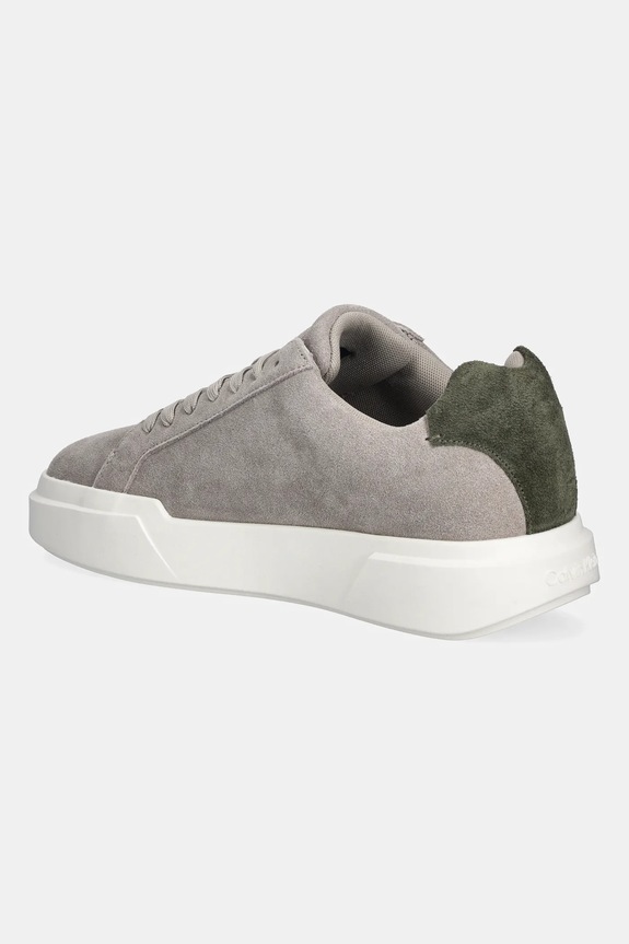Obuwie Calvin Klein sneakersy skórzane CHUNKY CUPSOLE LACEUP SU YM0YM01453 szary