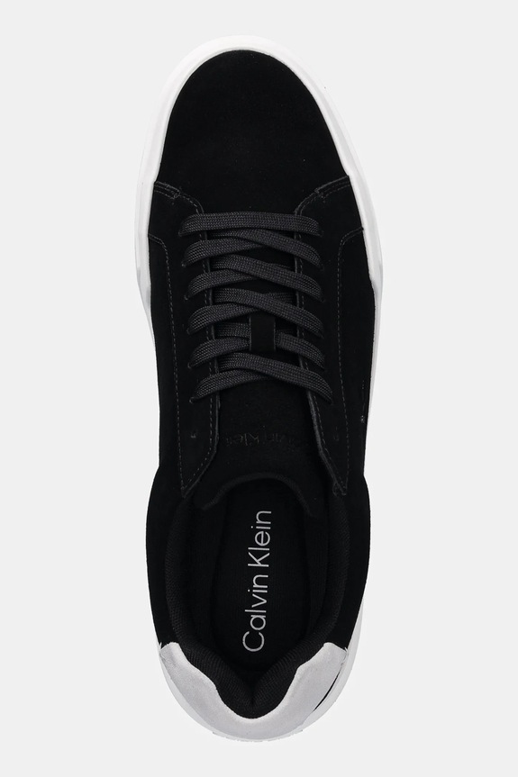 Calvin Klein bőr sportcipő CHUNKY CUPSOLE LACEUP SU fekete YM0YM01453