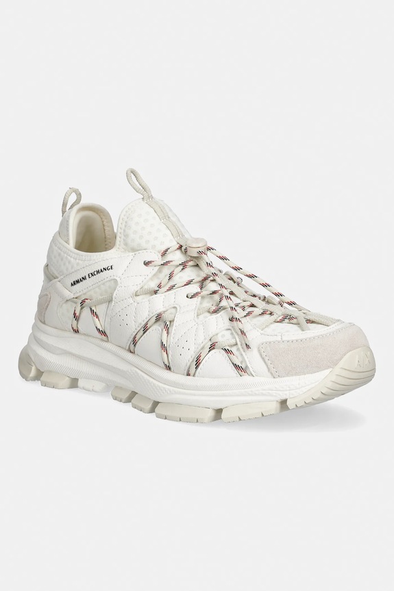 Armani Exchange sneakersy tekstylny beżowy XM002196.AF21423.U0009