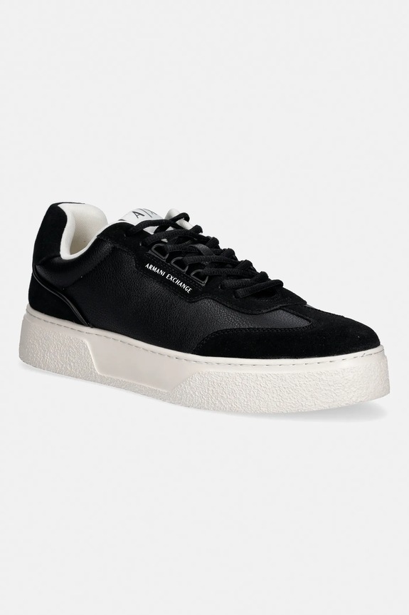 Armani Exchange sneakers piele întoarsă negru XM002200.AF21419.MC105