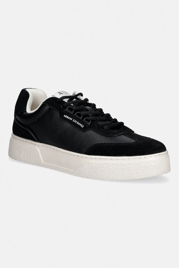 Armani Exchange sneakers piele întoarsă negru XM002200.AF21419.MC105