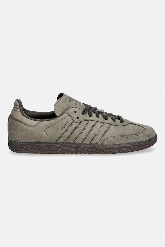 Маратонки от набук adidas Originals Samba Og IH4389 зелен SS26