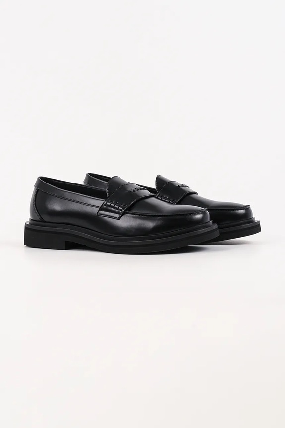 Karl Lagerfeld mokasyny skórzane KEATON KL13310.000 czarny SS26
