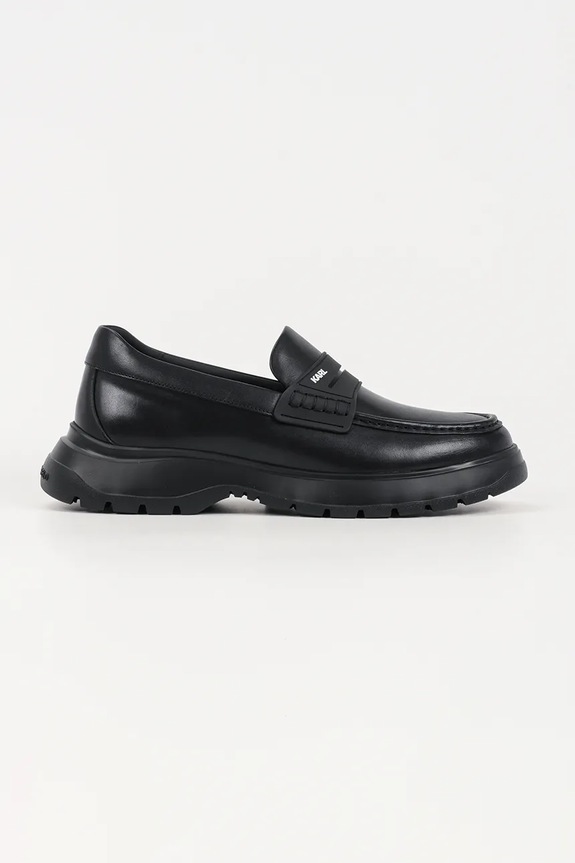 Kožené mokasíny Karl Lagerfeld MAGNUS casual čierna KL10610.000
