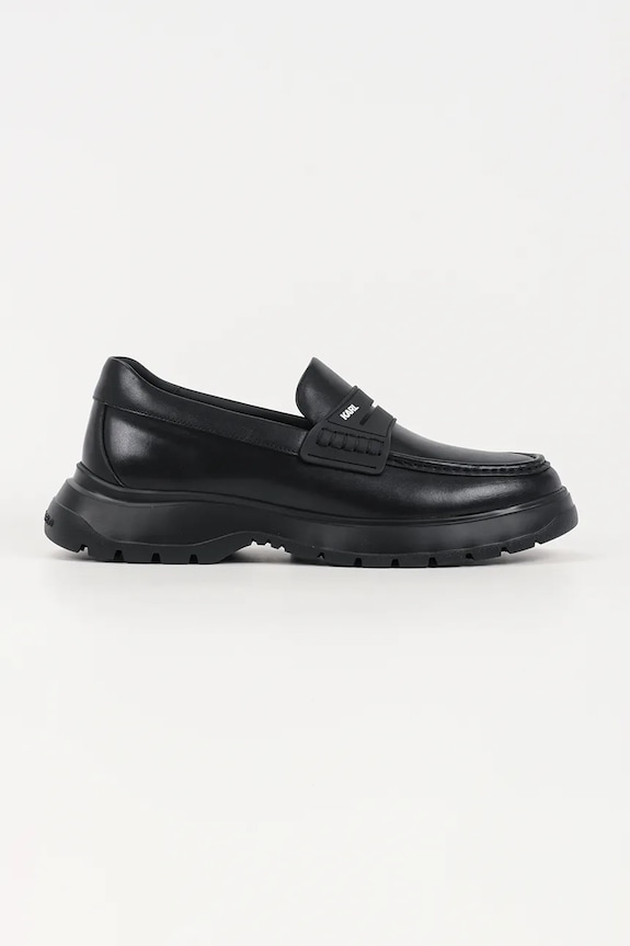 Kožené mokasíny Karl Lagerfeld MAGNUS casual čierna KL10610.000