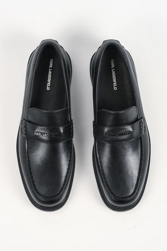 Кожаные мокасины Karl Lagerfeld KORI чёрный KL21410.000