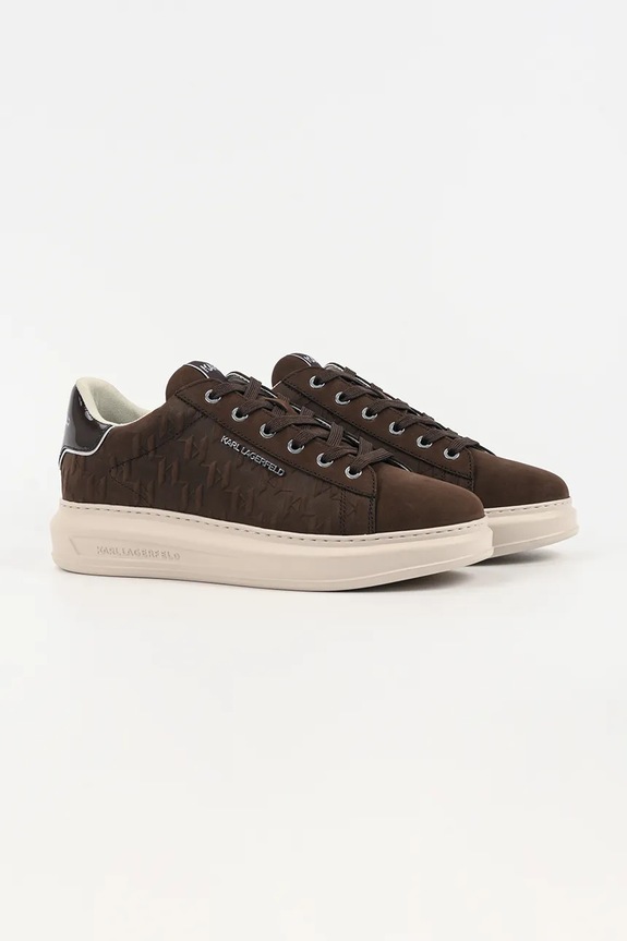 Karl Lagerfeld adidași din nubuc KAPRI KL52547K.244 maro SS26