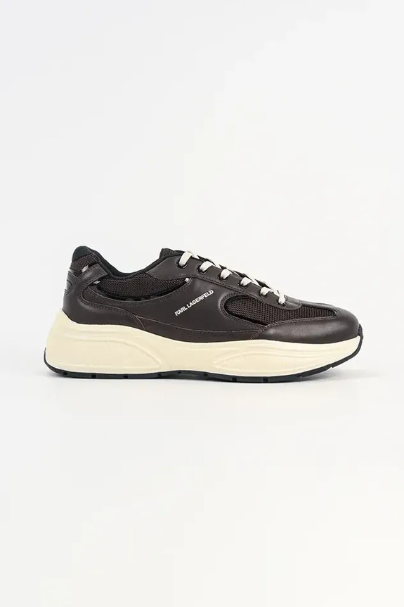 Karl Lagerfeld sneakers vestă textil maro KL52715.444