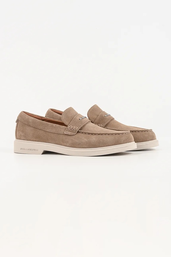 Замшеві мокасини Karl Lagerfeld KORI KL21412.5TN бежевий SS26