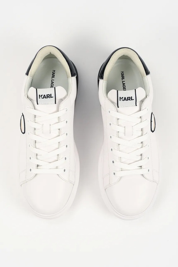 Karl Lagerfeld sneakers din piele KAPRI alb KL52530F.011