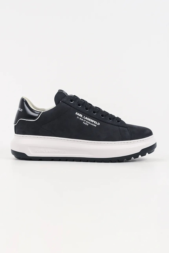 Karl Lagerfeld sneakersy nubukowe KAPRI LUG RSG pozostałe granatowy KL57522.2AA