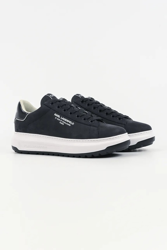 Karl Lagerfeld sneakersy nubukowe KAPRI LUG RSG KL57522.2AA granatowy SS26