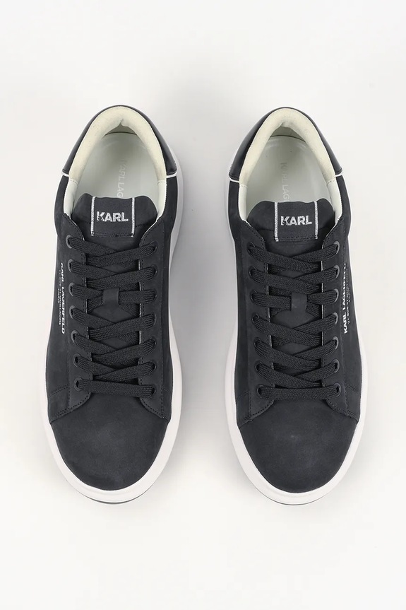 Karl Lagerfeld sneakersy nubukowe KAPRI LUG RSG granatowy KL57522.2AA