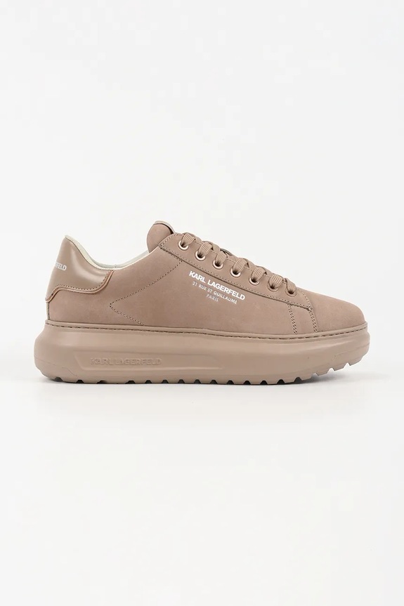 Karl Lagerfeld sneakersy nubukowe KAPRI LUG RSG pozostałe beżowy KL57522.2TN