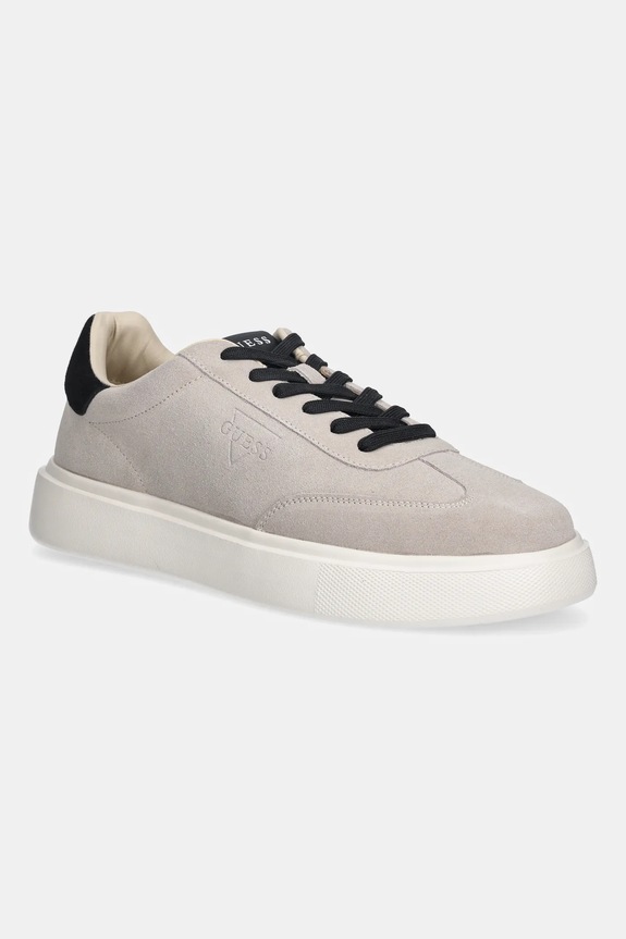 Guess sportcipő PLAZA velúr bőr bézs FMFPLA.SUE12.BEIBK