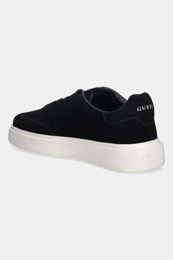 Cipők Guess velúr sportcipő PLAZA FMFPLA.SUE12.BLACK fekete
