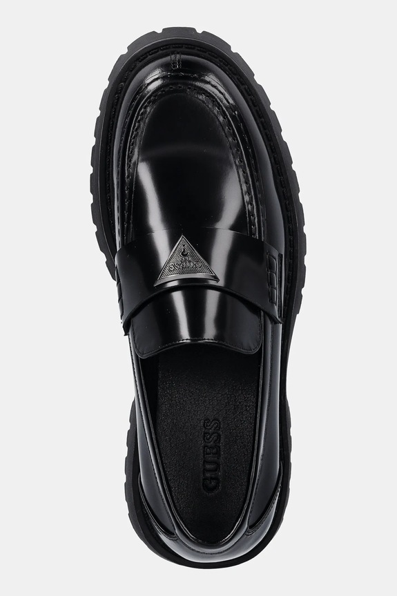 Guess bőr mokaszin GORIZIA III fekete FMPGOR.LEA14.BLACK