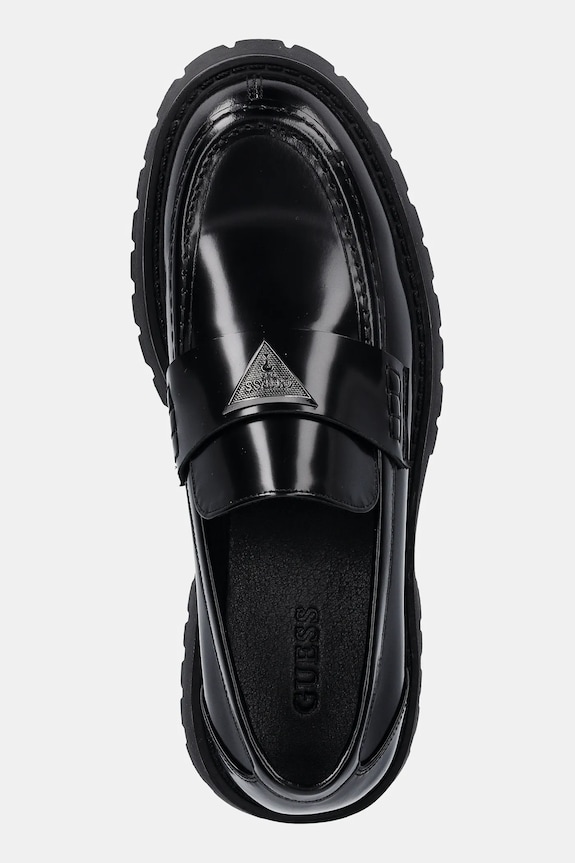 Guess bőr mokaszin GORIZIA III fekete FMPGOR.LEA14.BLACK