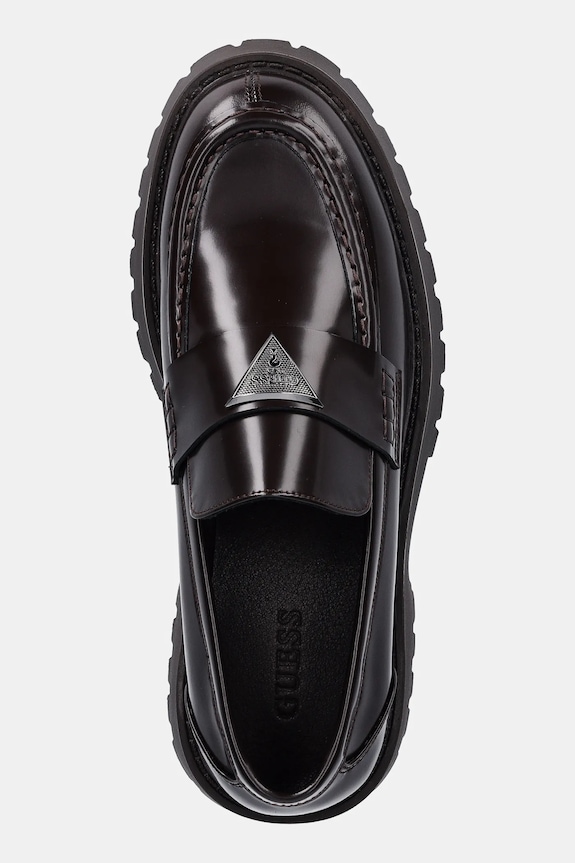 Guess bőr mokaszin GORIZIA III barna FMPGOR.LEA14.BROWN