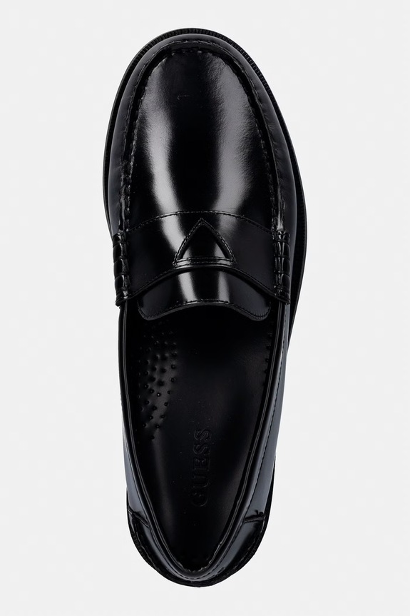Kožne mokasinke Guess ROSSIO crna FMPROS.LEA14.BLACK