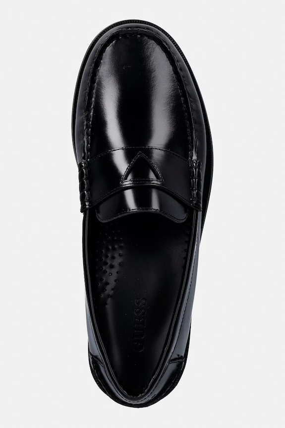 Kožne mokasinke Guess ROSSIO crna FMPROS.LEA14.BLACK