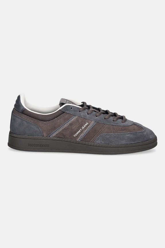Tommy Jeans sneakersy skórzane THE GREENWICH EDGE SUEDE EM0EM01662 brązowy SS26