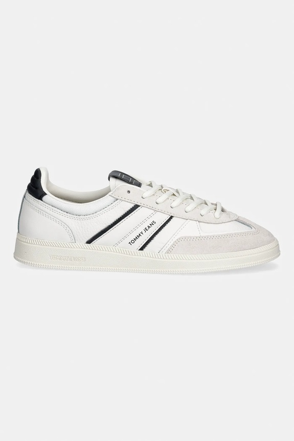 Tommy Jeans sneakersy skórzane THE GREENWICH EDGE MIX EM0EM01672 biały SS26