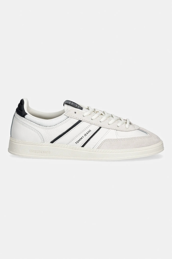 Tommy Jeans sneakersy skórzane THE GREENWICH EDGE MIX EM0EM01672 biały SS26
