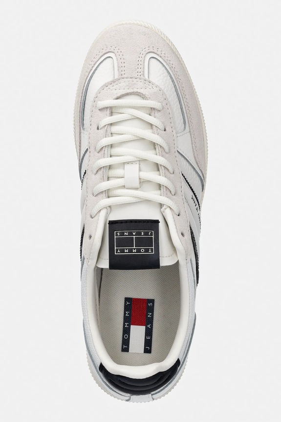 Tommy Jeans sneakersy skórzane THE GREENWICH EDGE MIX biały EM0EM01672