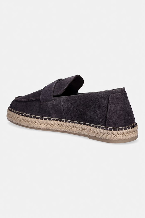 Παπούτσια Calvin Klein εσπαντρίγιες Ανδρικές σουέτ ESPADRILLE LOAFER BAND SU HM0HM02072 γκρί