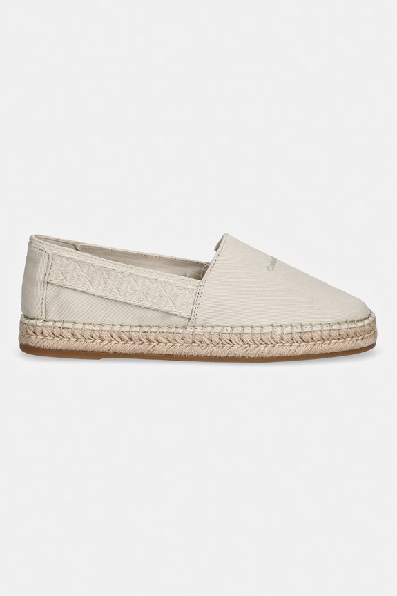 Calvin Klein espadryle męskie ESPADRILLE WEBBING CV HM0HM02075 beżowy SS26