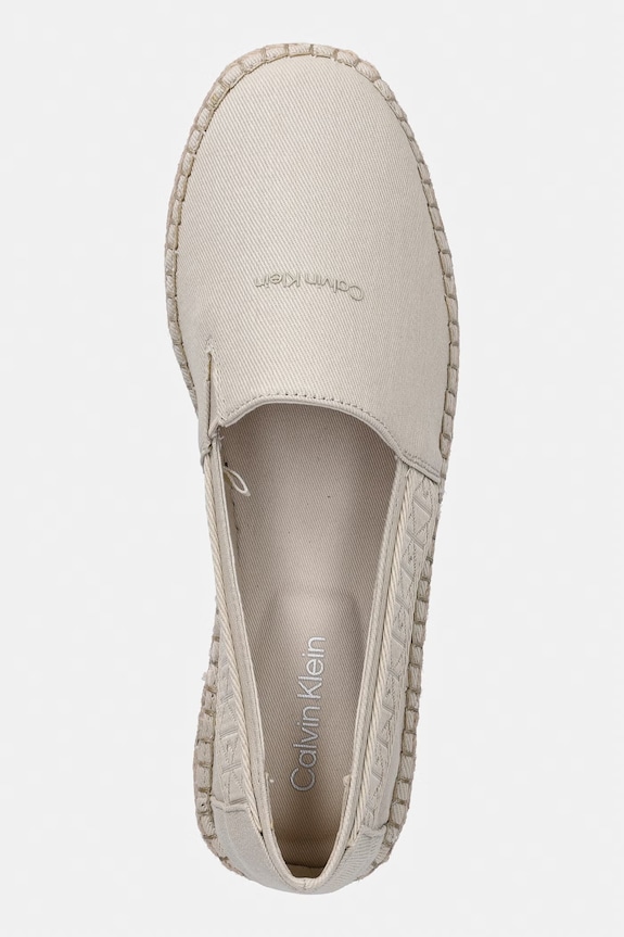 Calvin Klein espadryle męskie ESPADRILLE WEBBING CV beżowy HM0HM02075