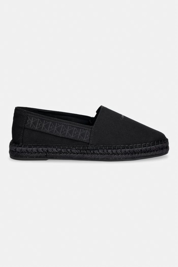 Calvin Klein espadryle męskie ESPADRILLE WEBBING CV HM0HM02075 czarny SS26