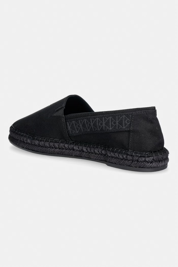 Obuwie Calvin Klein espadryle męskie ESPADRILLE WEBBING CV HM0HM02075 czarny