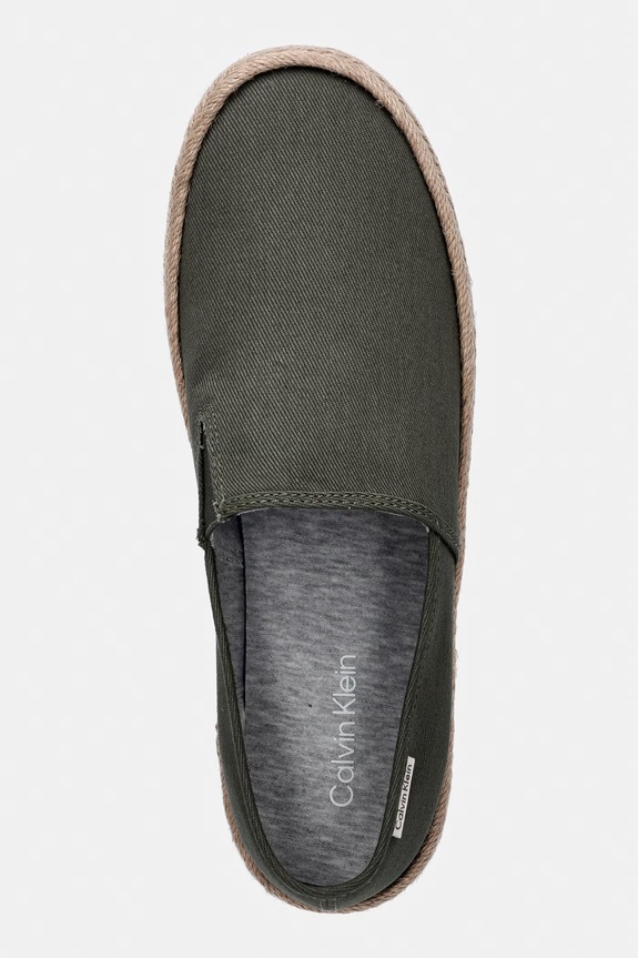 Calvin Klein espadryle męskie ESS ESPADRILLE CV zielony HM0HM02076