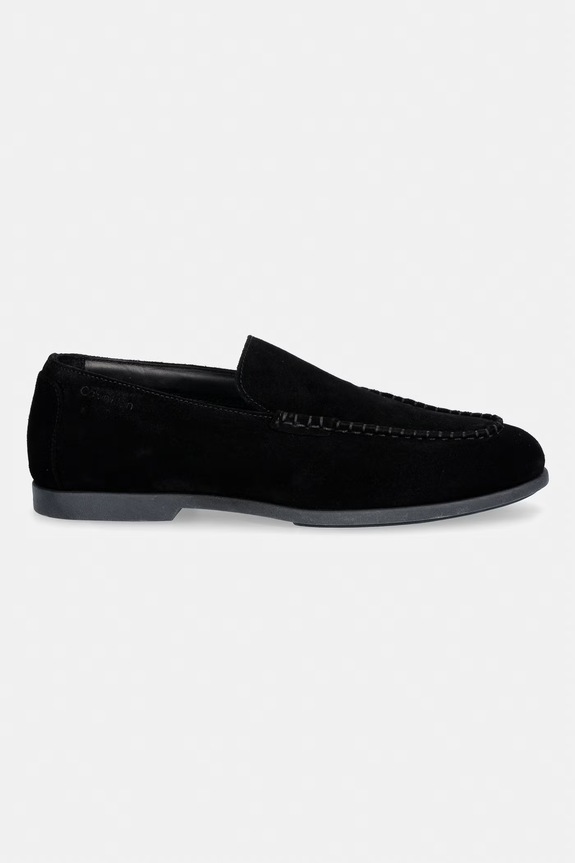 Calvin Klein mokasyny męskie zamszowe LOW PROF LOAFER SU HM0HM02081 czarny SS26