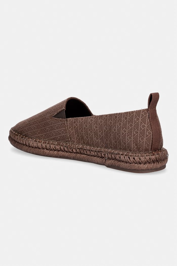 Obuwie Calvin Klein mokasyny męskie ESPADRILLE AOP CV HM0HM02231 brązowy