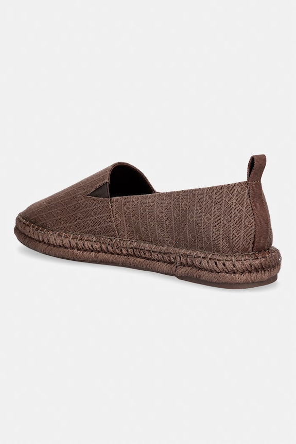 Obuwie Calvin Klein mokasyny męskie ESPADRILLE AOP CV HM0HM02231 brązowy