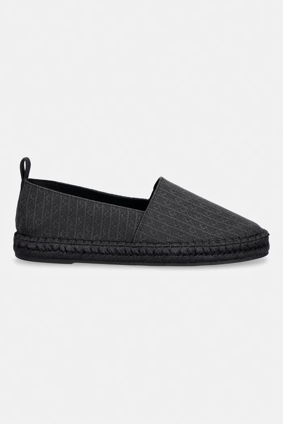 Calvin Klein mokasyny męskie ESPADRILLE AOP CV HM0HM02231 czarny SS26