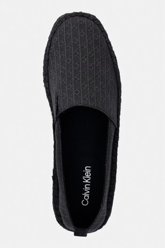 Calvin Klein mokasyny męskie ESPADRILLE AOP CV czarny HM0HM02231