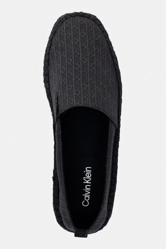 Calvin Klein mokasyny męskie ESPADRILLE AOP CV czarny HM0HM02231