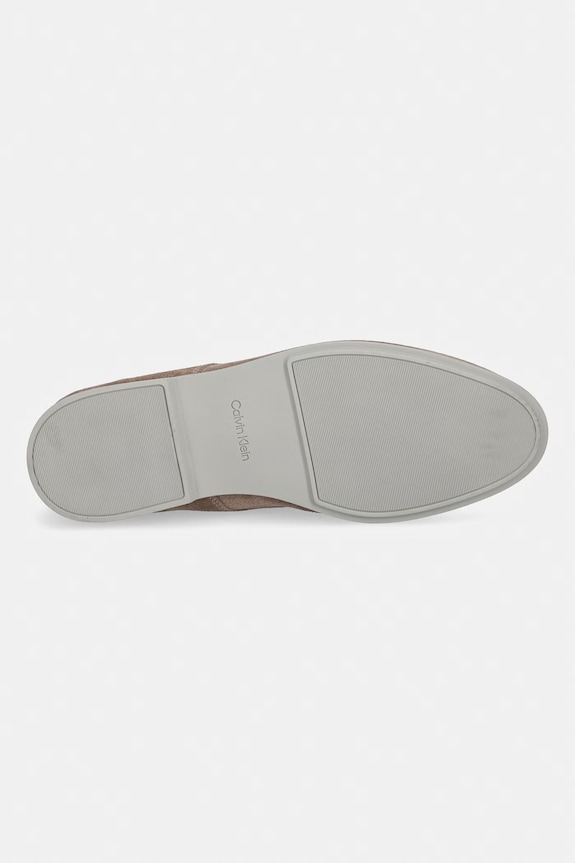 Calvin Klein pantofi pentru bărbați, din piele întoarsă LOW PROF DERBY SU HM0HM02232 bej