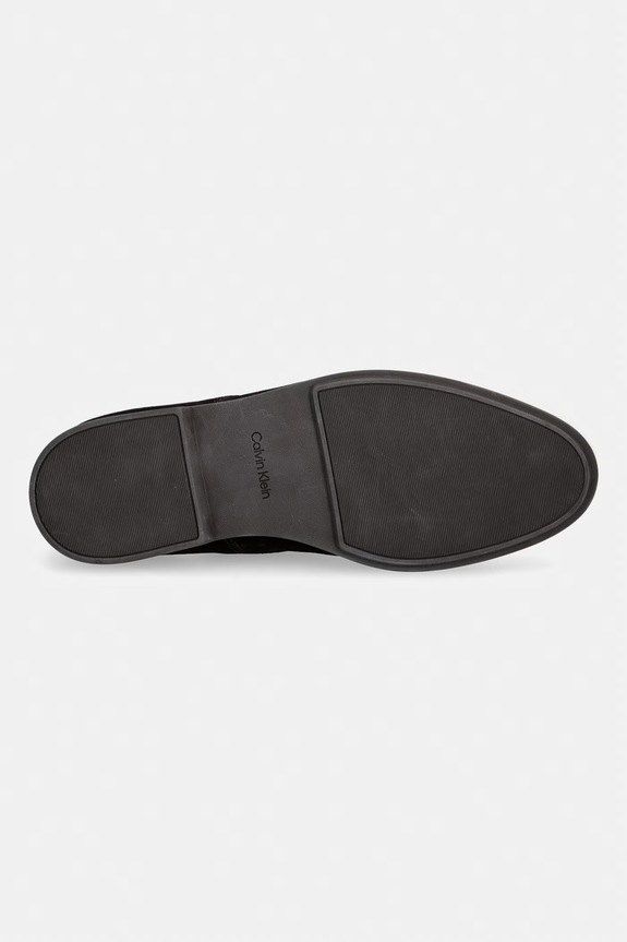 Calvin Klein pantofi pentru bărbați, din piele întoarsă LOW PROF DERBY SU HM0HM02232 maro