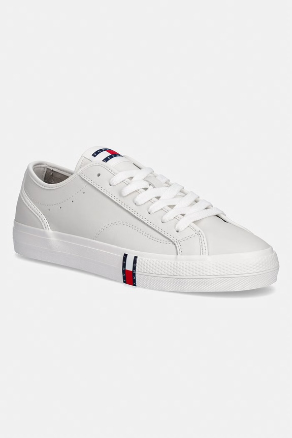 Tommy Jeans ARCHIVE VULC. Y2K LONG LACE πάνινα sneakers Ανδρικά δερμάτινα λευκό EM0EM01676