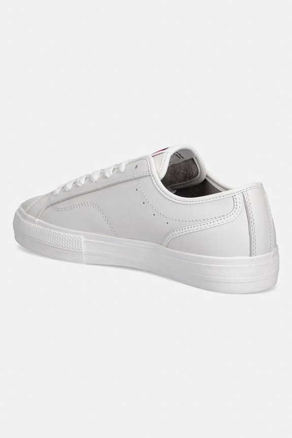 Παπούτσια Tommy Jeans ARCHIVE VULC. Y2K LONG LACE πάνινα sneakers Ανδρικά δερμάτινα EM0EM01676 λευκό