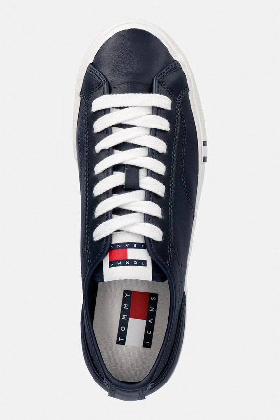Tommy Jeans ARCHIVE VULC. Y2K LONG LACE teniși pentru bărbați, din piele bleumarin EM0EM01676