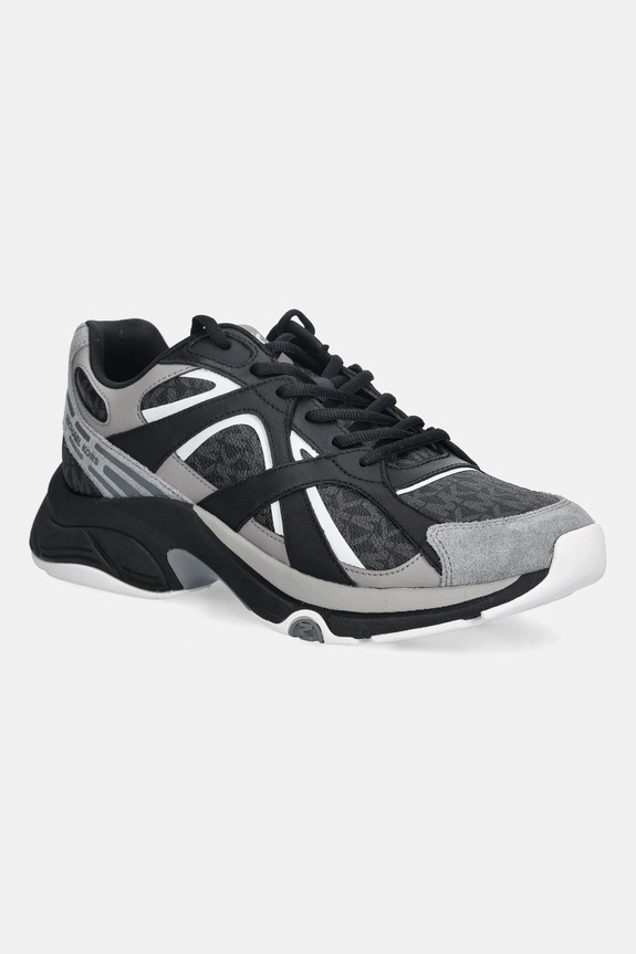 Tenisky Michael Kors Leo Trainer semišová koža čierna 42R6LEFS1B.001