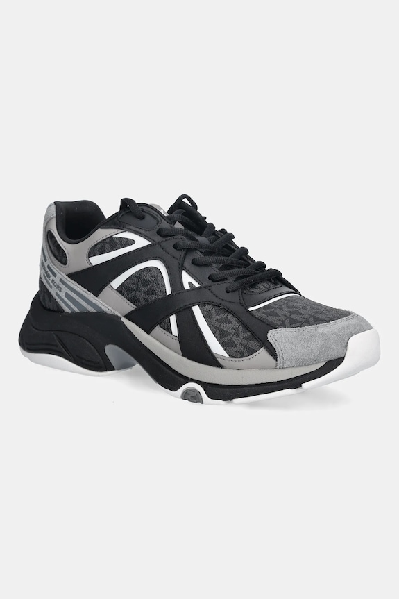 Tenisky Michael Kors Leo Trainer semišová koža čierna 42R6LEFS1B.001